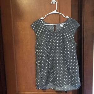 Merona Grey and White Blouse